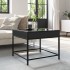 Mesa de centro con Infinity LED negro 50x50x41