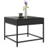 Mesa de centro con Infinity LED negro 50x50x41