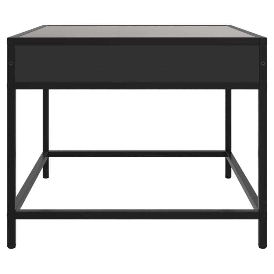 Mesa de centro con Infinity LED negro 50x50x41