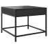Mesa de centro con Infinity LED negro 50x50x41
