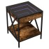 Mesa de centro con Infinity LED roble ahumado 40x40x49