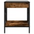 Mesa de centro con Infinity LED roble ahumado 40x40x49