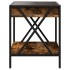 Mesa de centro con Infinity LED roble ahumado 40x40x49