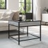 Mesa de centro con Infinity LED gris Sonoma 50x50x41