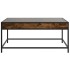 Mesa de centro con Infinity LED roble ahumado 90x50x41