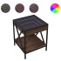 Mesa de centro con Infinity LED marrón roble 40x40x49
