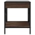 Mesa de centro con Infinity LED marrón roble 40x40x49