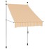 Toldo manual retráctil 100 cm naranja y blanco a
