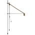 Toldo manual retráctil 100 cm naranja y blanco a