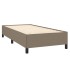 Estructura de cama sin colchón tela gris taupe 100x200