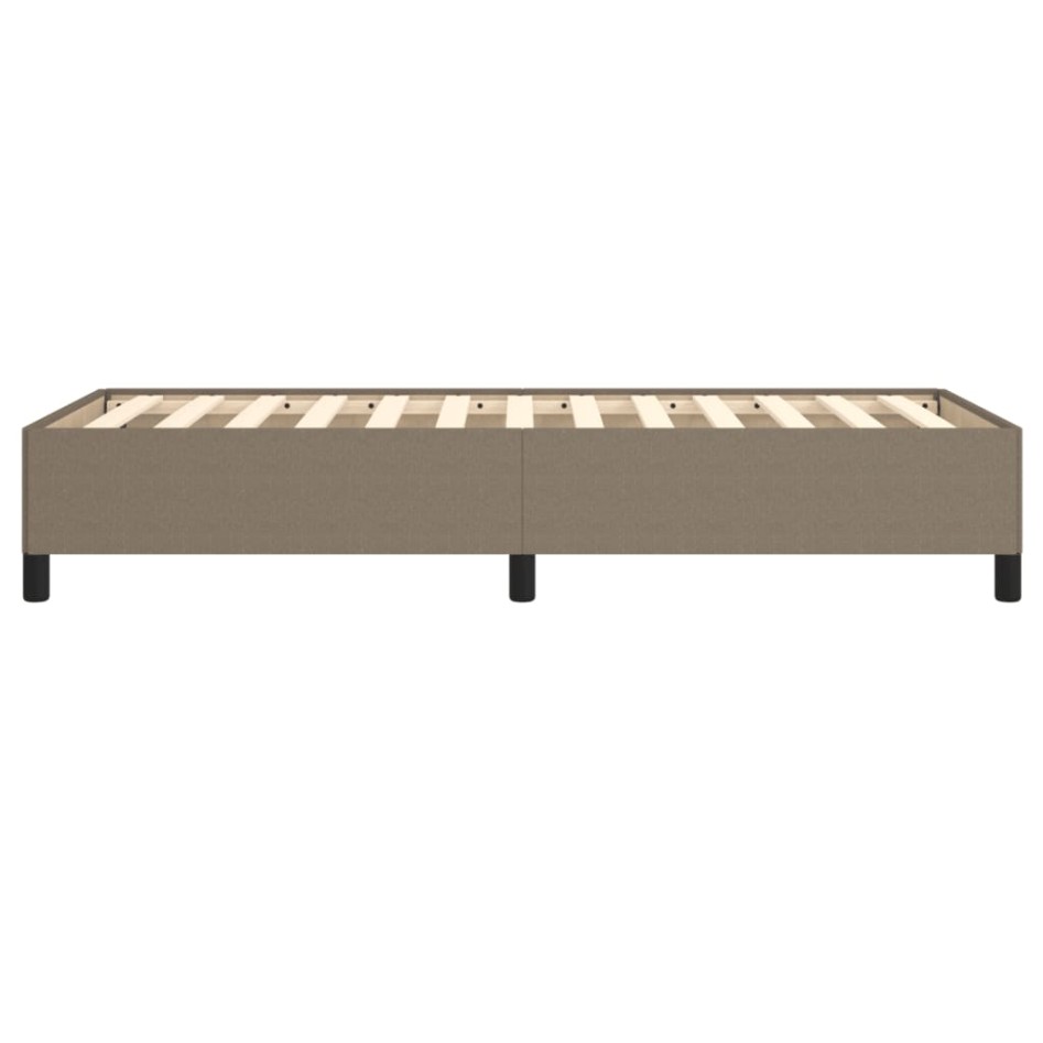 Estructura de cama sin colchón tela gris taupe 100x200