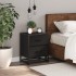 Mesita de noche madera ingeniería negro 40x31x50