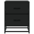 Mesita de noche madera ingeniería negro 40x31x50
