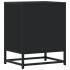 Mesita de noche madera ingeniería negro 40x31x50