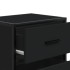Mesita de noche madera ingeniería negro 40x31x50