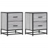 Mesitas noche 2 uds madera ingeniería gris Sonoma 40x31x50