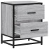 Mesitas noche 2 uds madera ingeniería gris Sonoma 40x31x50