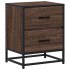 Mesitas noche 2 uds madera ingeniería marrón roble 40x31x50