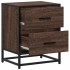 Mesitas noche 2 uds madera ingeniería marrón roble 40x31x50