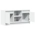 Mueble de TV con LED madera de ingeniería blanco 100x34x50