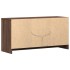 Mueble de TV LED madera ingeniería marrón roble 100x34x50