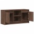 Mueble de TV LED madera ingeniería marrón roble 100x34x50