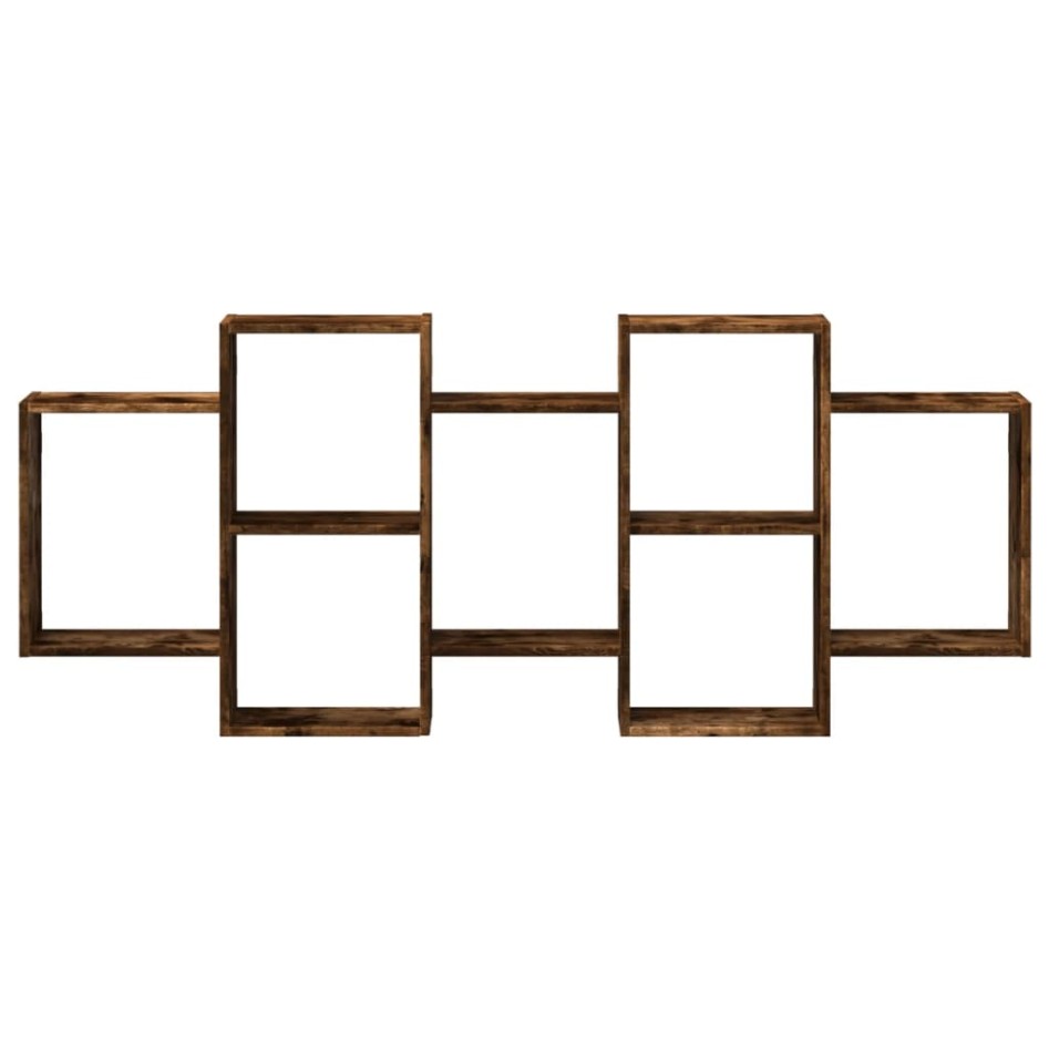 Estantería de pared madera ingeniería roble ahumado