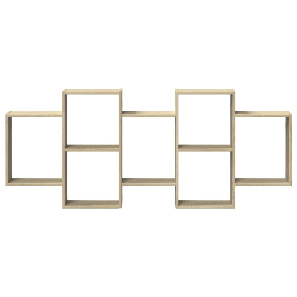 Estante de pared madera ingeniería roble Sonoma 159x18x65