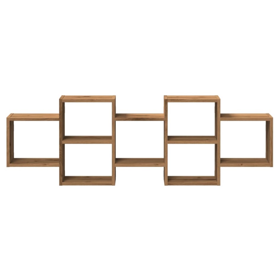 Estante de pared madera ingeniería roble artisian 129x18x42