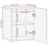 Armario de baño de pared madera maciza de mango 38x34x48