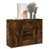 Aparador de madera de ingeniería roble ahumado 90,5x29,5x65