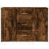 Aparador de madera de ingeniería roble ahumado 90,5x29,5x65