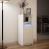 Aparador con luz LED madera de ingeniería blanco 38x34x100