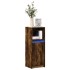Aparador con LED madera ingeniería roble ahumado 38x34x100