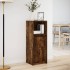 Aparador con LED madera ingeniería roble ahumado 38x34x100