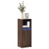 Aparador con LED madera ingeniería marrón roble 38x34x100