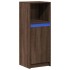 Aparador con LED madera ingeniería marrón roble 38x34x100