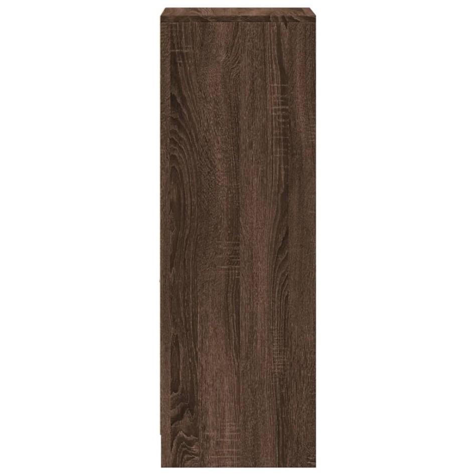 Aparador con LED madera ingeniería marrón roble 38x34x100