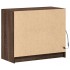 Aparador con LED madera ingeniería marrón roble 72x34x61