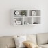 Estantería de pared madera ingeniería blanca 100x25x50