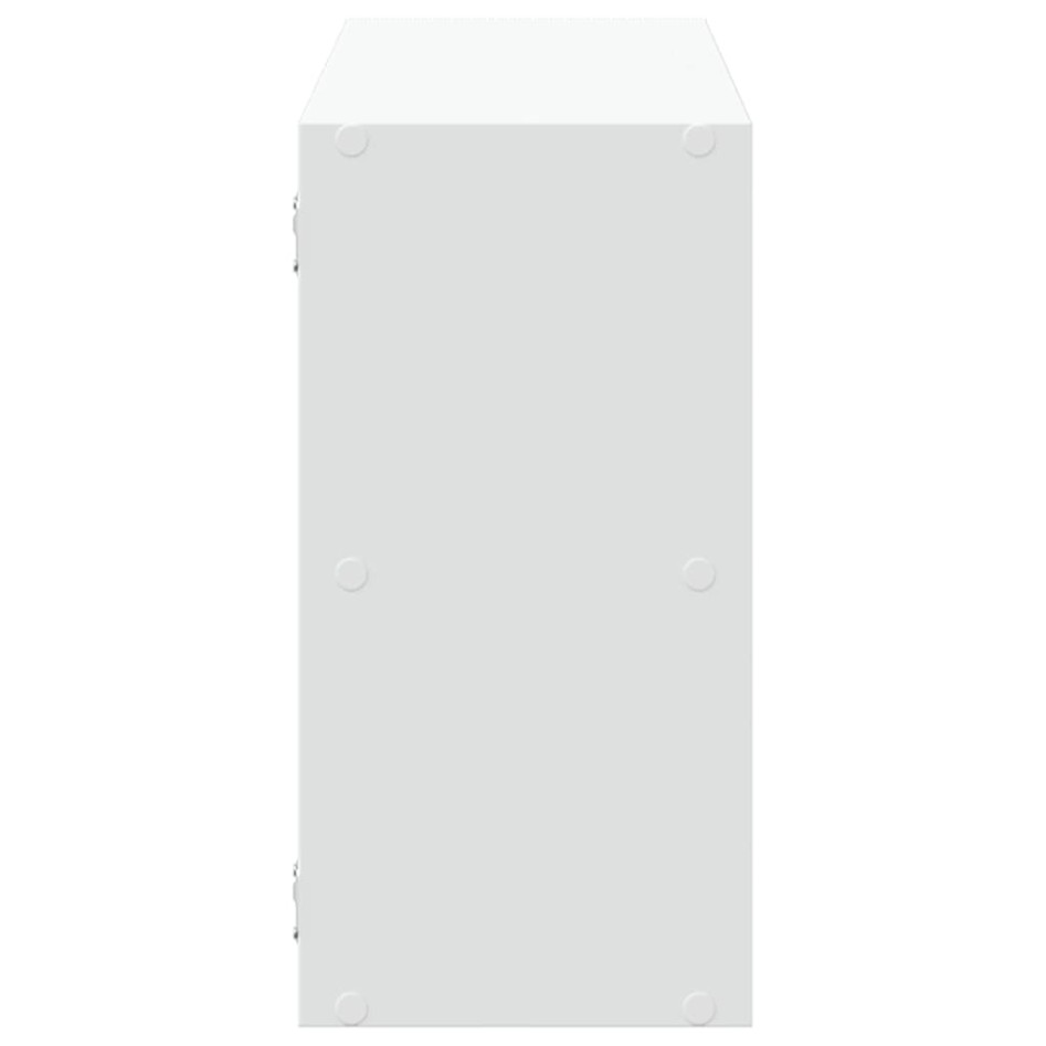 Estantería de pared madera ingeniería blanca 100x25x50