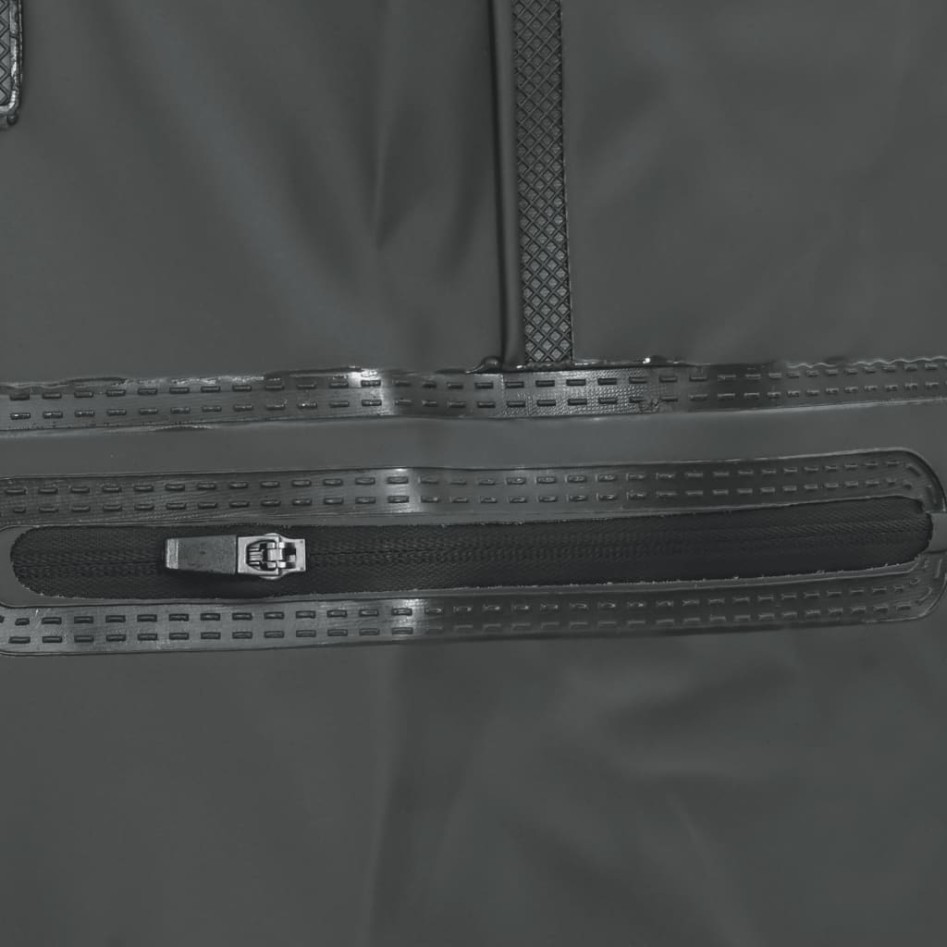 Vadeador de pecho con botas y cinturón verde oscuro talla