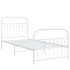 Estructura cama sin colchón con estribo metal blanco 90x200