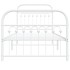 Estructura cama sin colchón con estribo metal blanco 90x200