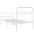 Estructura cama sin colchón con estribo metal blanco 90x200