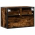 Mueble de TV madera y metal roble ahumado 60x31x39,5