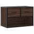 Mueble TV madera ingeniería y metal marrón roble 60x31x39,5