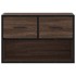 Mueble TV madera ingeniería y metal marrón roble 60x31x39,5