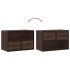 Mueble TV madera ingeniería y metal marrón roble 60x31x39,5