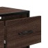 Mueble TV madera ingeniería y metal marrón roble 60x31x39,5